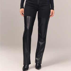 Mixed Fabric Curve Love Ultra High Rise 90s Straight Jean